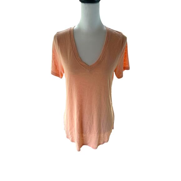 Athleta Orange Short Sleeve Top Medium - Picture 1 of 4